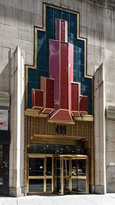 Фасад здания в стиле ар-деко, Нью-Йорк
