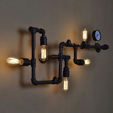 необычное освещение лампа эдисона в стиле лофт