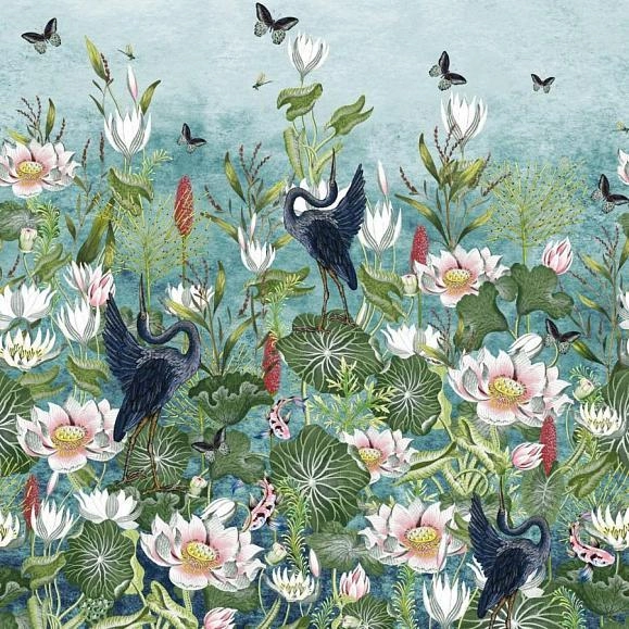 Флизелиновые обои-панно Clarke&Clarke W0138/01 коллекции Botanical Wonders